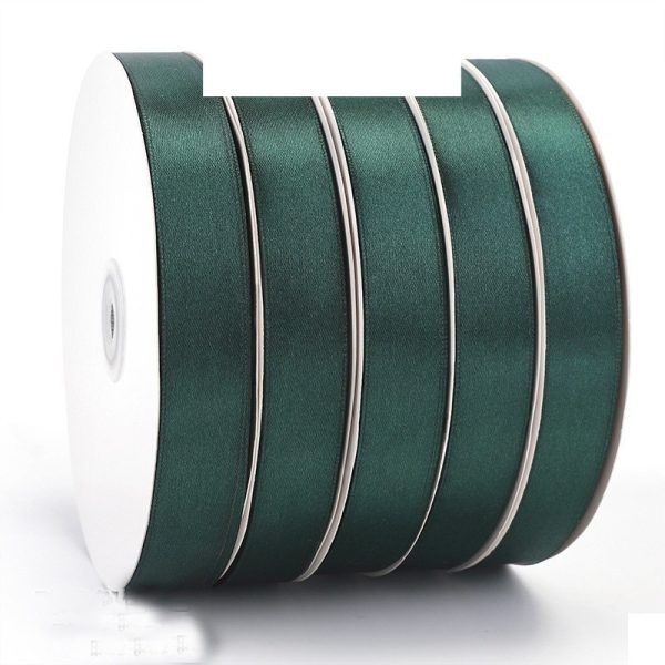 Ruy băng lụa satin bản 2cm cuộn 91m RB05 - Xanh lá đậm