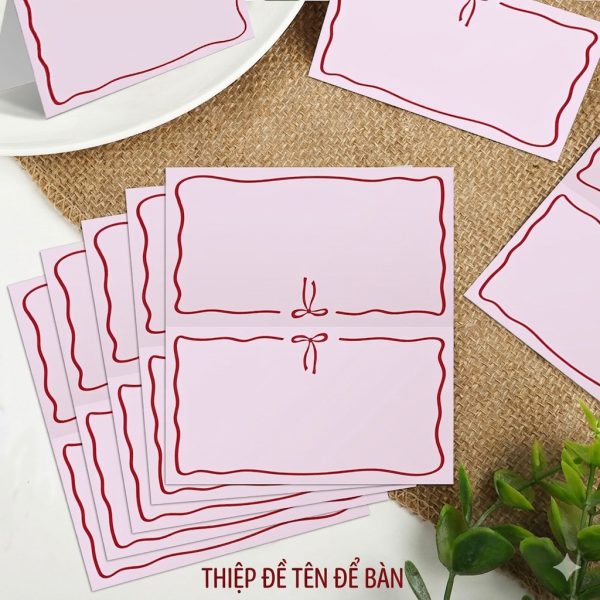 Set 10 thiệp đề tên để bàn TE83