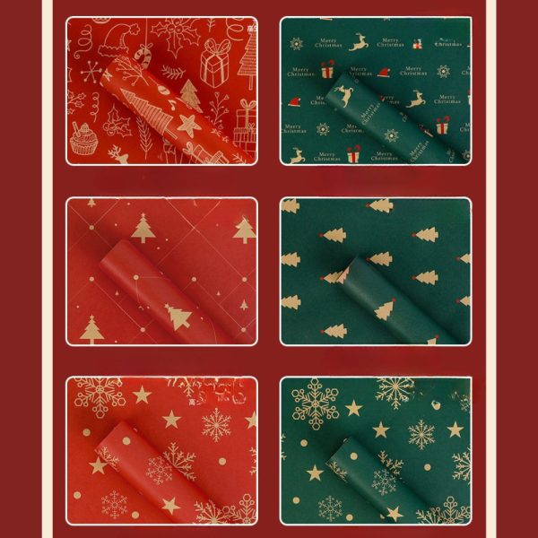 Set 10 tờ giấy gói quà Noel 50×70cm