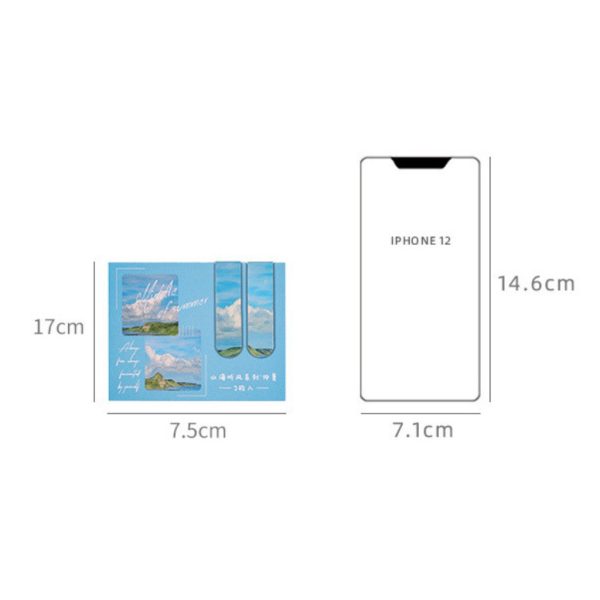 Set 2 bookmark nam châm phong cảnh NO53