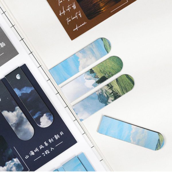 Set 2 bookmark nam châm phong cảnh NO53