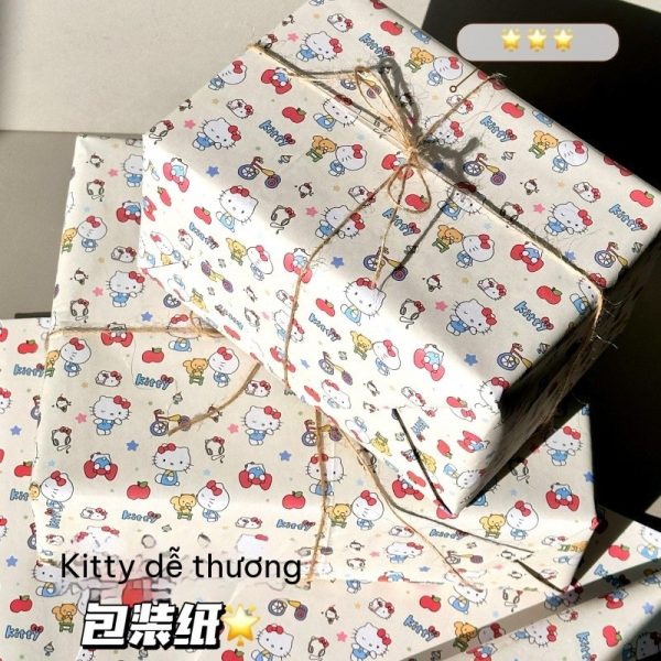 Set 6 tờ giấy gói quà dễ thương BL239