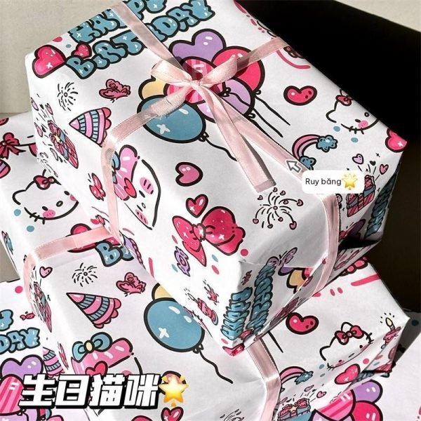 Set 6 tờ giấy gói quà dễ thương BL239