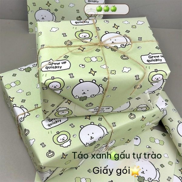 Set 6 tờ giấy gói quà dễ thương BL239