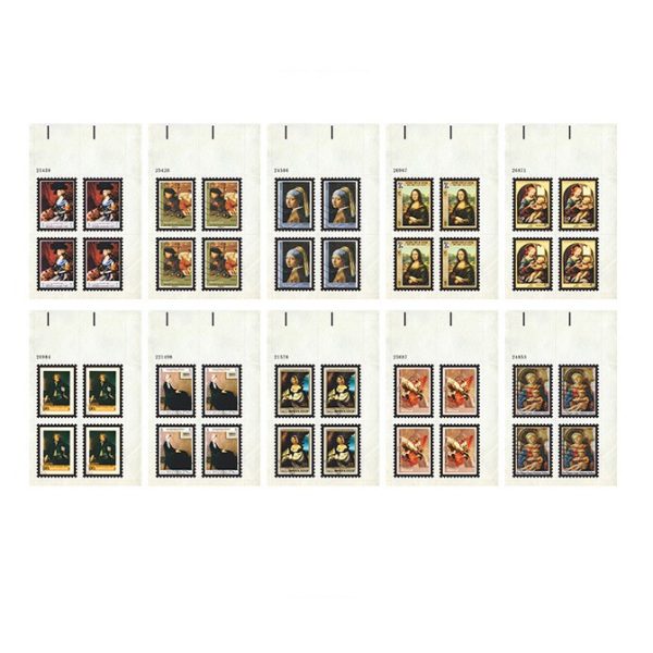 Sticker tem vintage cổ điển: 40 tem, 46 sticker kraft