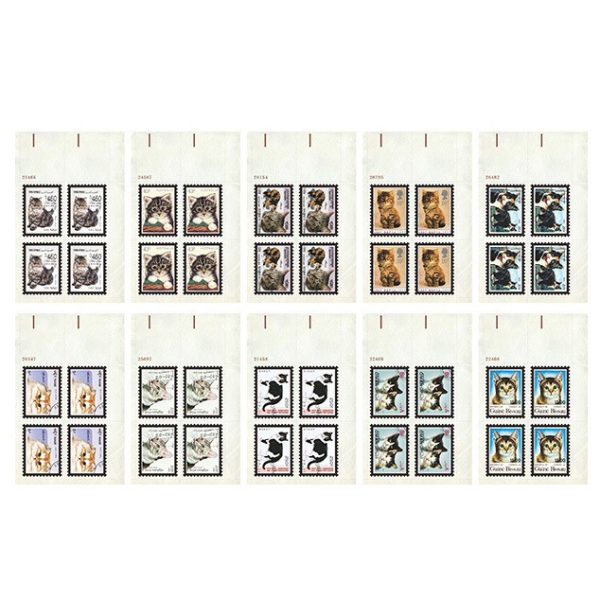 Sticker tem vintage cổ điển: 40 tem, 46 sticker kraft