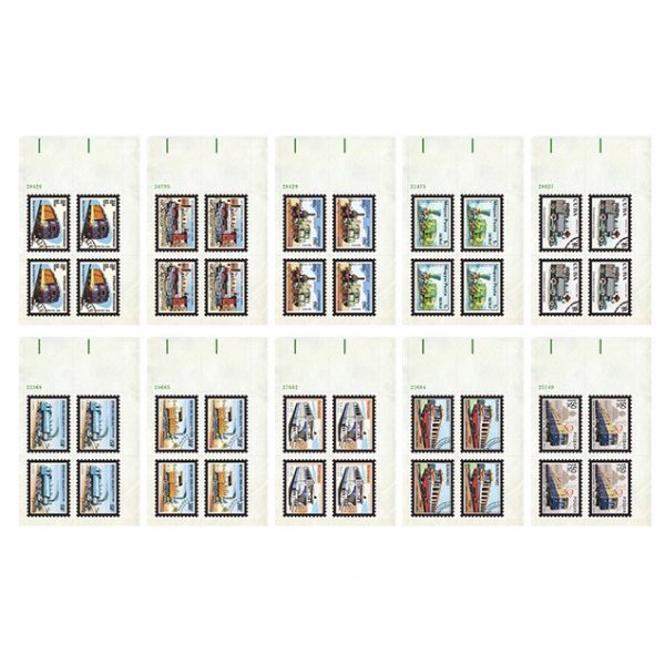 Sticker tem vintage cổ điển: 40 tem, 46 sticker kraft - 40 tem cổ điển - Tàu hỏa