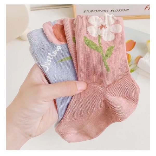 Tất nữ dễ thương, tất ren Hàn Quốc nhiều mẫu - Pastel BL88 - Đen
