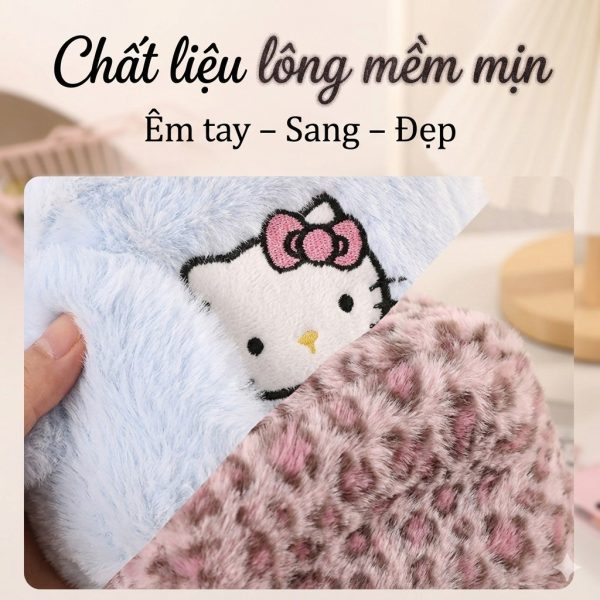 Túi đựng đồ cá nhân lông mềm Hello Kitty