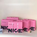 Túi giấy chữ Nice quai lụa dài TU64 - Hồng S 25*12*20cm