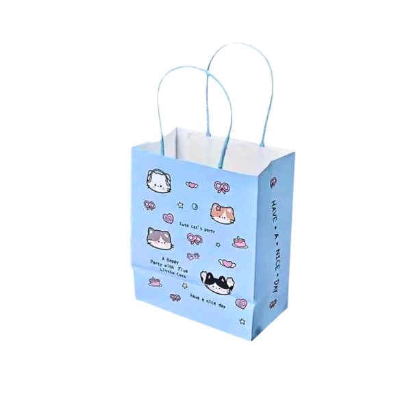 Túi giấy quà hoạt hình dễ thương nhiều mẫu - Mèo xanh TU75 - 12,5×15,5×7,5