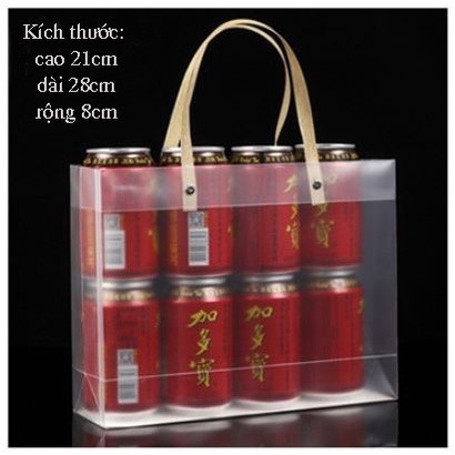 Túi nhựa nhám cao cấp đựng quà TU01 - Cỡ trung ngang M 21x28x8cm