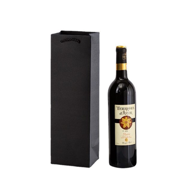 Túi quà đựng chai rượu 11×9×35cm TU25 - Đen