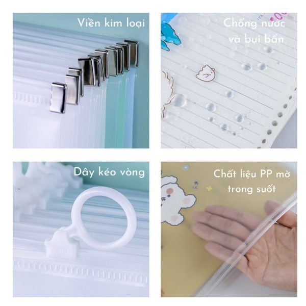 Túi zip đựng tài liệu trong suốt nhiều mẫu
