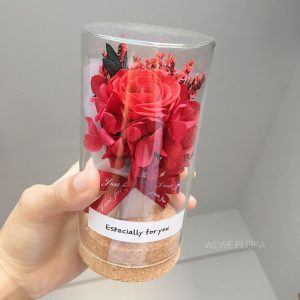 Hộp điều ước hoa hồng bất tử lọ thủy tinh