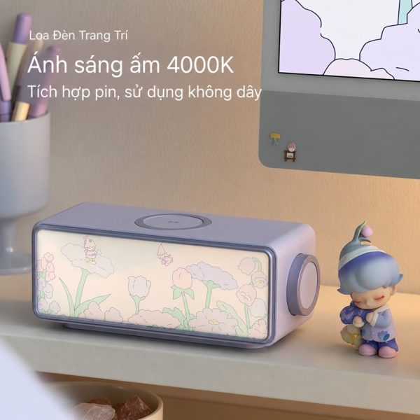 Đèn ngủ bluetooth sạc điện thoại không dây phong cảnh thiên nhiên BL132