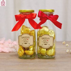  Socola quà tặng Luv Valentine - Lọ 15 viên vàng