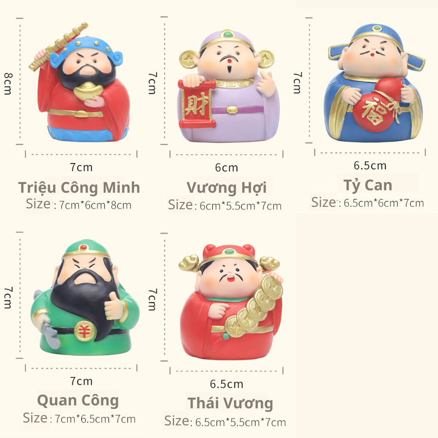 Tượng Thần tài Phước Lộc 7cm
