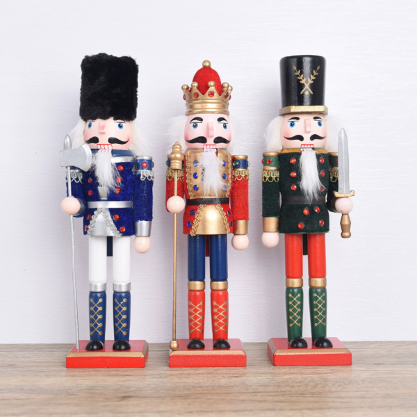 Chú lính gỗ Nutcracker Quà Giáng sinh Búp bê gỗ chú lính chì 30cm