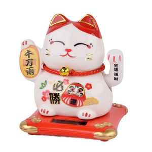 Mèo vẫy tay Cầu May Đón Phúc 10cm tiết kiệm năng lượng