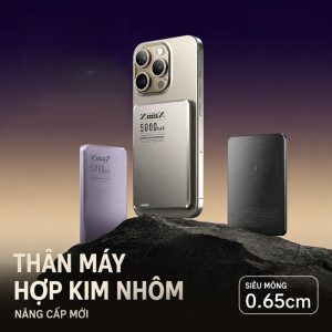 Sạc dự phòng từ tính MagSafe siêu mỏng bằng kim loại BL145