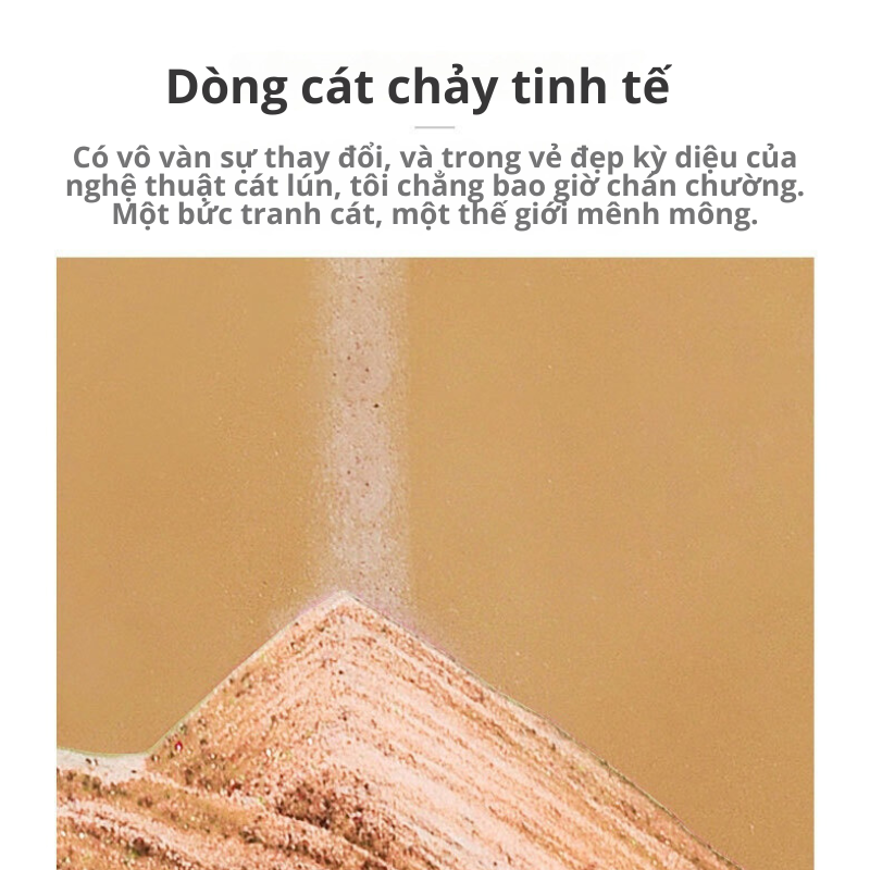 Tranh thác cát chảy khung gỗ nghệ thuật