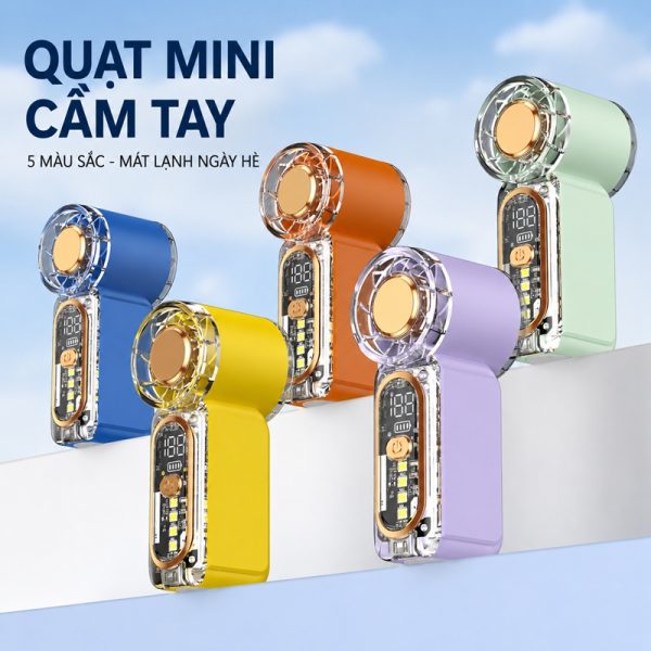 Quạt cầm tay mini siêu nhẹ 1800mAh Q02