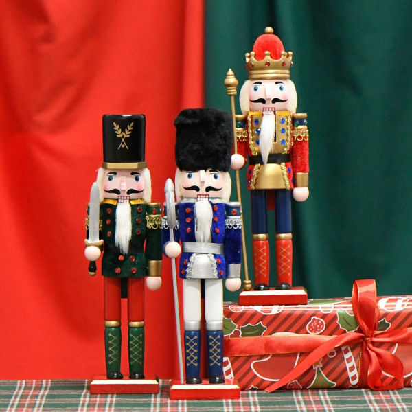 Chú lính gỗ Nutcracker Quà Giáng sinh Búp bê gỗ chú lính chì 30cm