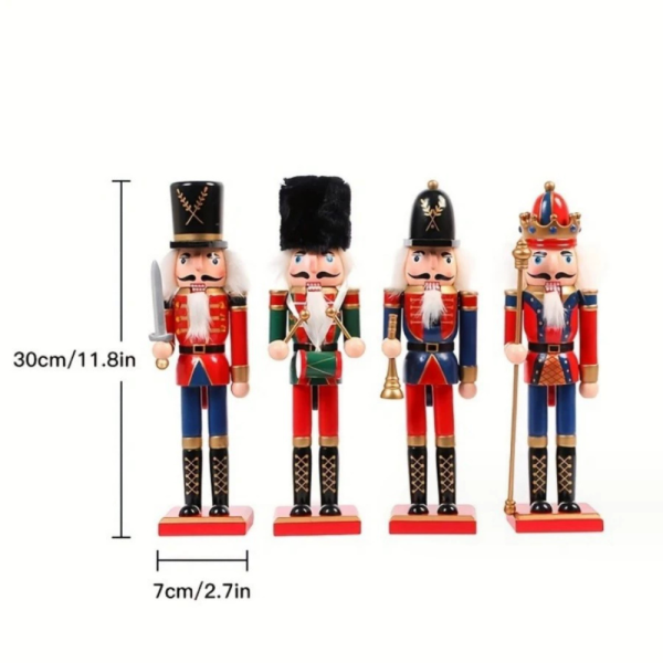 Chú lính gỗ Nutcracker Quà Giáng sinh Búp bê gỗ chú lính chì 30cm
