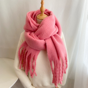 Khăn lông cừu cashmere đơn sắc sang trọng 35*230cm KH5