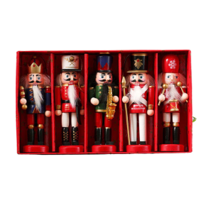 Set 5 tượng gỗ chú lính chì Nutcracker 13cm