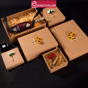 Hộp quà kraft nắp đóng form cứng H22 - Nhỏ