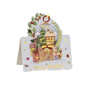 Thiệp giáng sinh hình cắt Noel sinh động TH08 