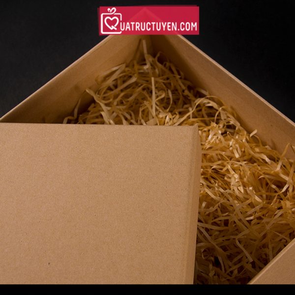 Hộp quà tặng kraft form cứng cáp H22 gắn hoa hướng dương