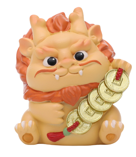 Tượng rồng Hoả Long Lai Tài 6cm