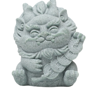Tượng rồng Lai Tài 6cm màu đá