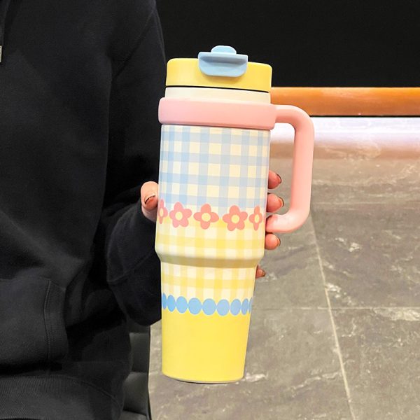 Bình giữ nhiệt caro 1000ml quai cầm BL48