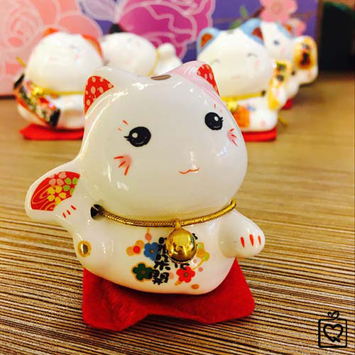 Bộ ngũ mèo thần tài - Đa lộc đa tài 5cm