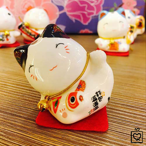 Bộ ngũ mèo thần tài - Đa lộc đa tài 5cm