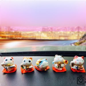 Bộ ngũ mèo thần tài - Đa phú đa tài 4cm