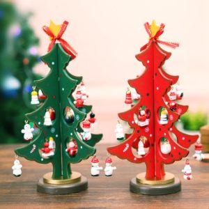 Mô hình cây thông noel hai lá bằng gỗ