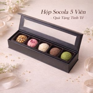 Socola Tươi Truffle loại 5 viên Tình Yêu Màu Nắng SO05 - Hộp đen