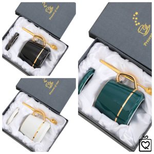 Bộ cốc trà tách cà phê phong cách Châu Âu Hộp quà tặng sang trọng