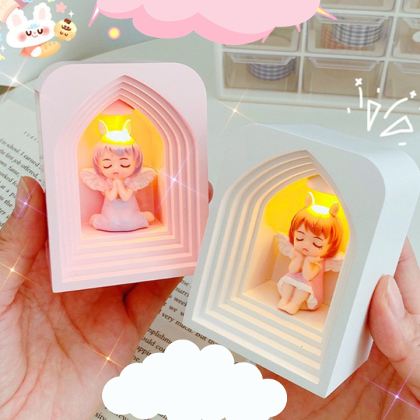 Hộp đèn thiên thần nhỏ trang trí phát sáng