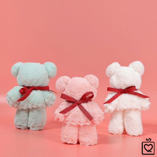 Khăn mặt gấp hình gấu teddy dễ thương