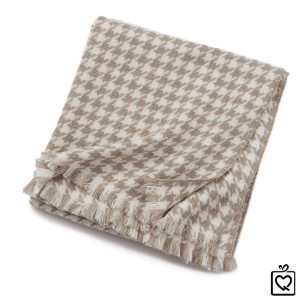Khăn quàng cổ len Cashmere kẻ hình sao
