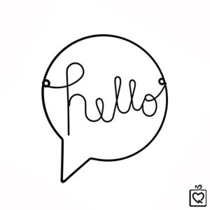 Khung sắt trang trí treo tường Hello