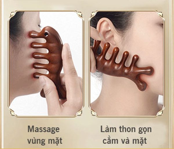 Bộ hộp quà lược gỗ đàn hương massage lưu thông