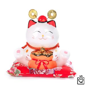 Mèo thần tài Tiền Vào Đầy Túi - 15cm