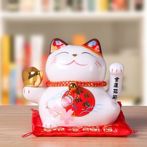 Mèo vẫy tay Hoa Khai Phú Quý 12cm